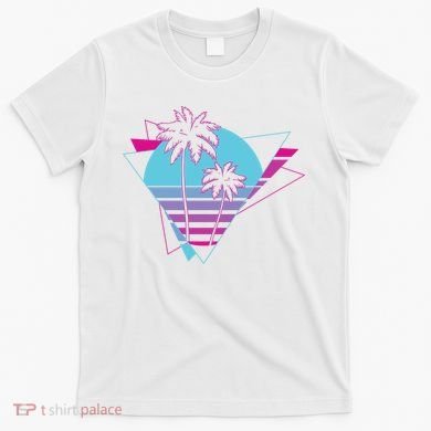 Retro Palm Tree Tropical Sunset T-Shirt