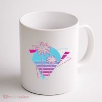 Retro Palm Tree Tropical Sunset Coffee Mug thumb 1