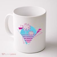 Retro Palm Tree Tropical Sunset Coffee Mug thumb 0