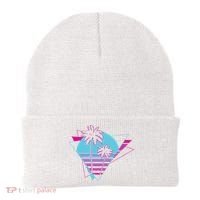Retro Palm Tree Tropical Sunset Beanie thumb 0