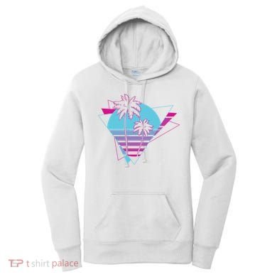 Retro Palm Tree Tropical Sunset Women's Hoodie