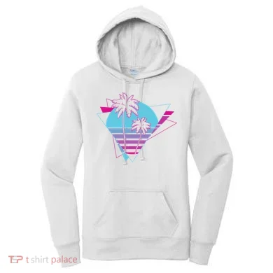 Retro Palm Tree Tropical Sunset Women's Hoodie
