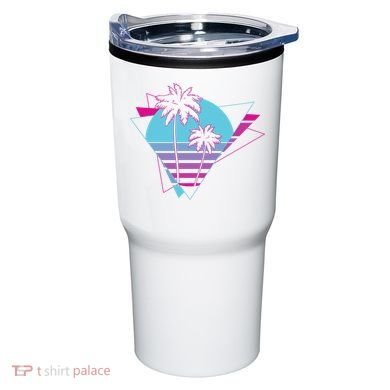 Retro Palm Tree Tropical Sunset Tumbler