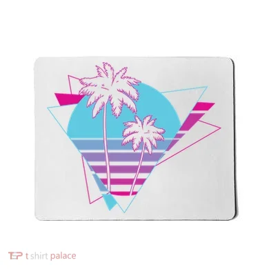 Retro Palm Tree Tropical Sunset Mousepad