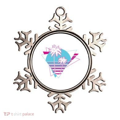 Retro Palm Tree Tropical Sunset Ornament