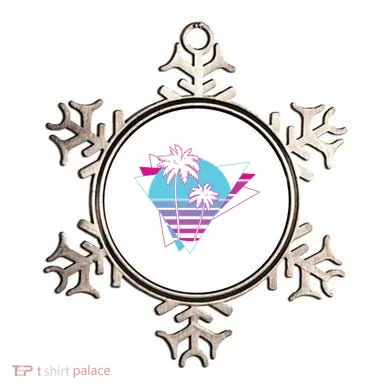 Retro Palm Tree Tropical Sunset Ornament