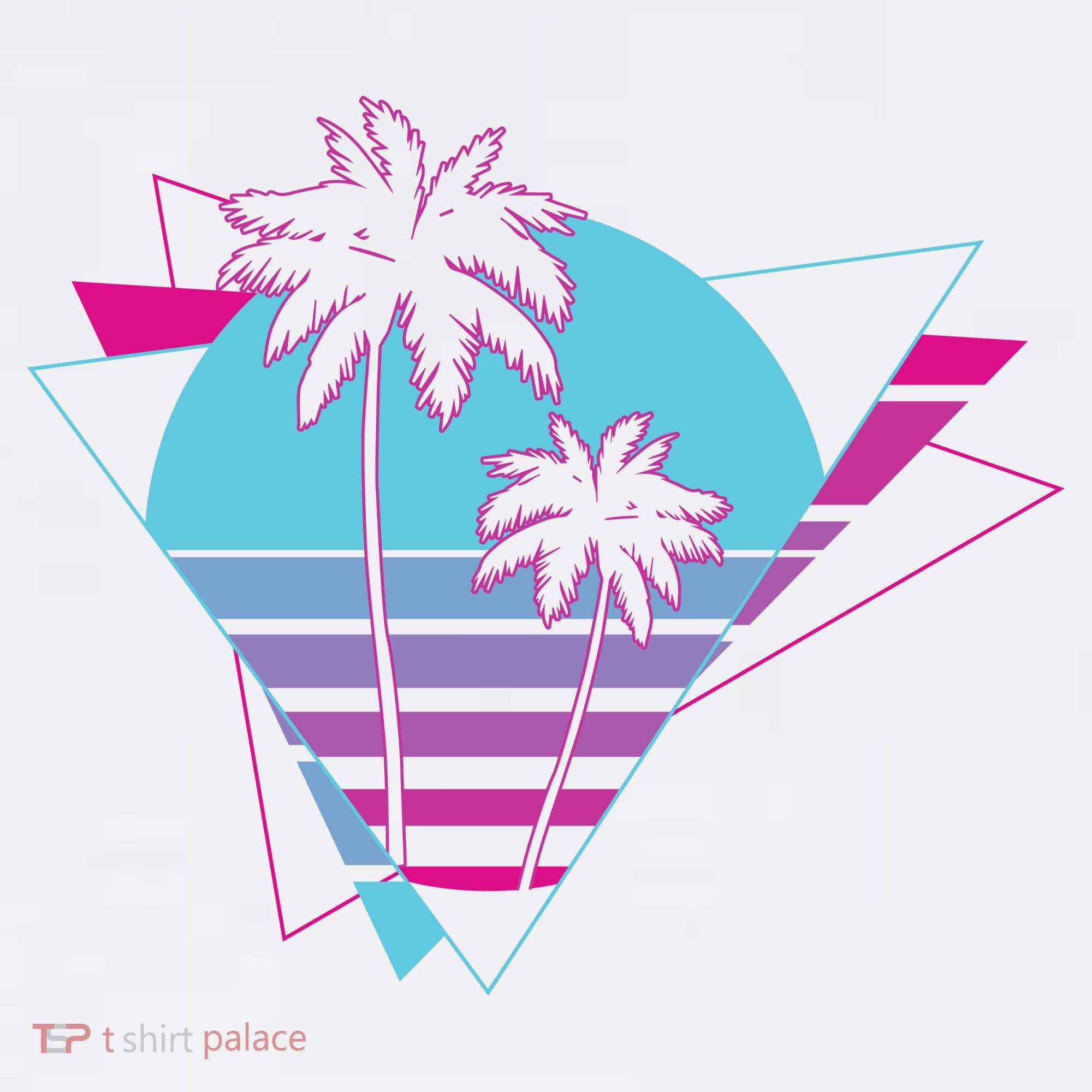 Retro Palm Tree Tropical Sunset Women's Tank Top