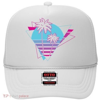 Retro Palm Tree Tropical Sunset Hat