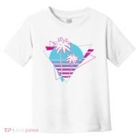 Retro Palm Tree Tropical Sunset Toddler T-Shirt thumb 0
