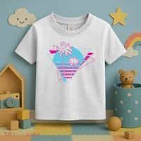 Retro Palm Tree Tropical Sunset Toddler T-Shirt thumb 3