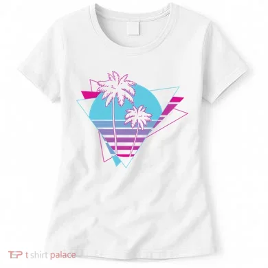 Retro Palm Tree Tropical Sunset Women's T-Shirt
