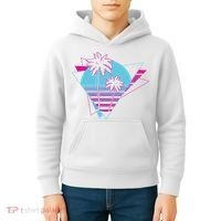 Retro Palm Tree Tropical Sunset Kids Hoodie thumb 4