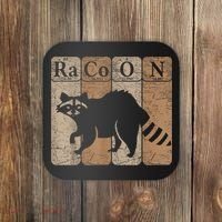 Racoon Periodic Table Chemistry Elements Funny Raccoon Lover Coaster thumb 0