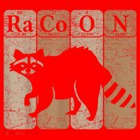 Racoon Periodic Table Chemistry Elements Funny Raccoon Lover Santa Hat thumb 1