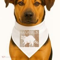 Racoon Periodic Table Chemistry Elements Funny Raccoon Lover USA-Made Doggie Bandana thumb 1