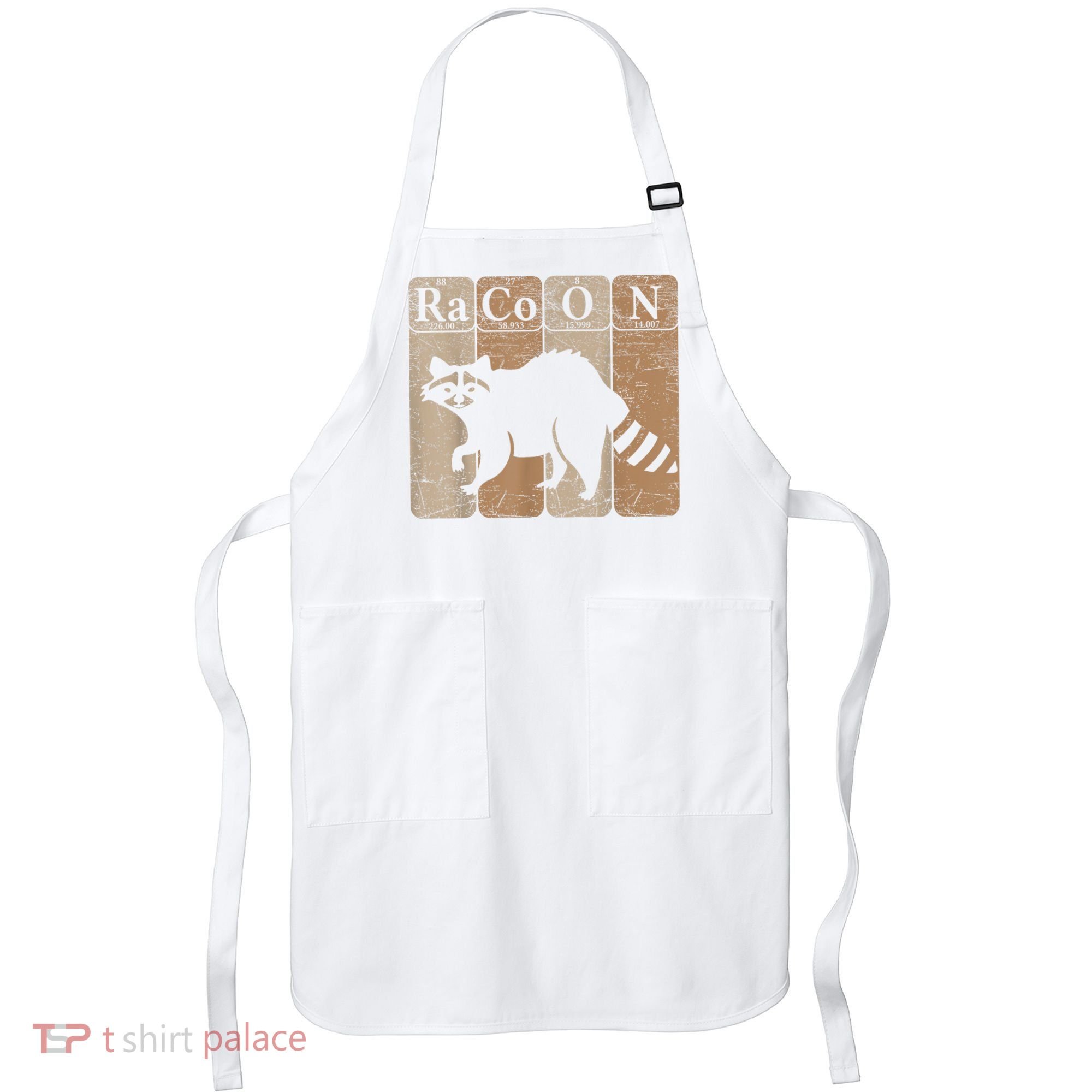 Racoon Periodic Table Chemistry Elements Funny Raccoon Lover Apron