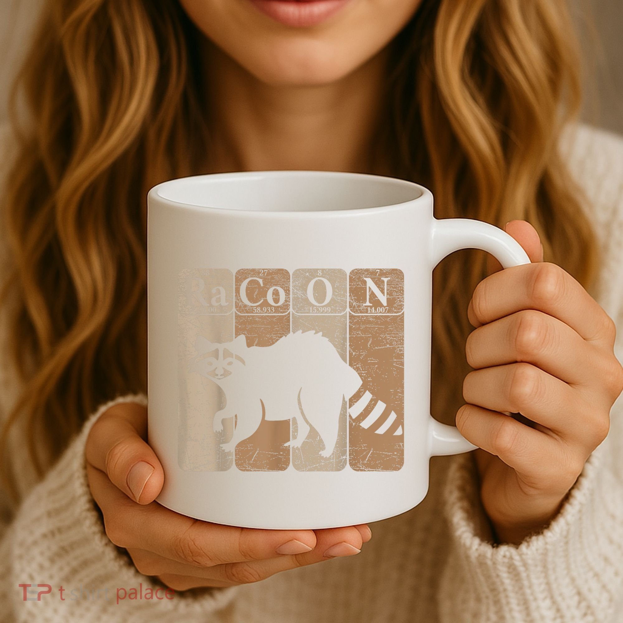 Racoon Periodic Table Chemistry Elements Funny Raccoon Lover Coffee Mug