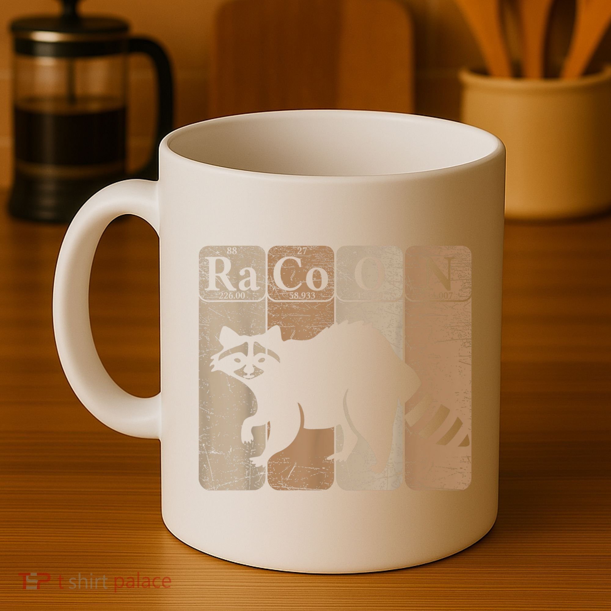 Racoon Periodic Table Chemistry Elements Funny Raccoon Lover Coffee Mug