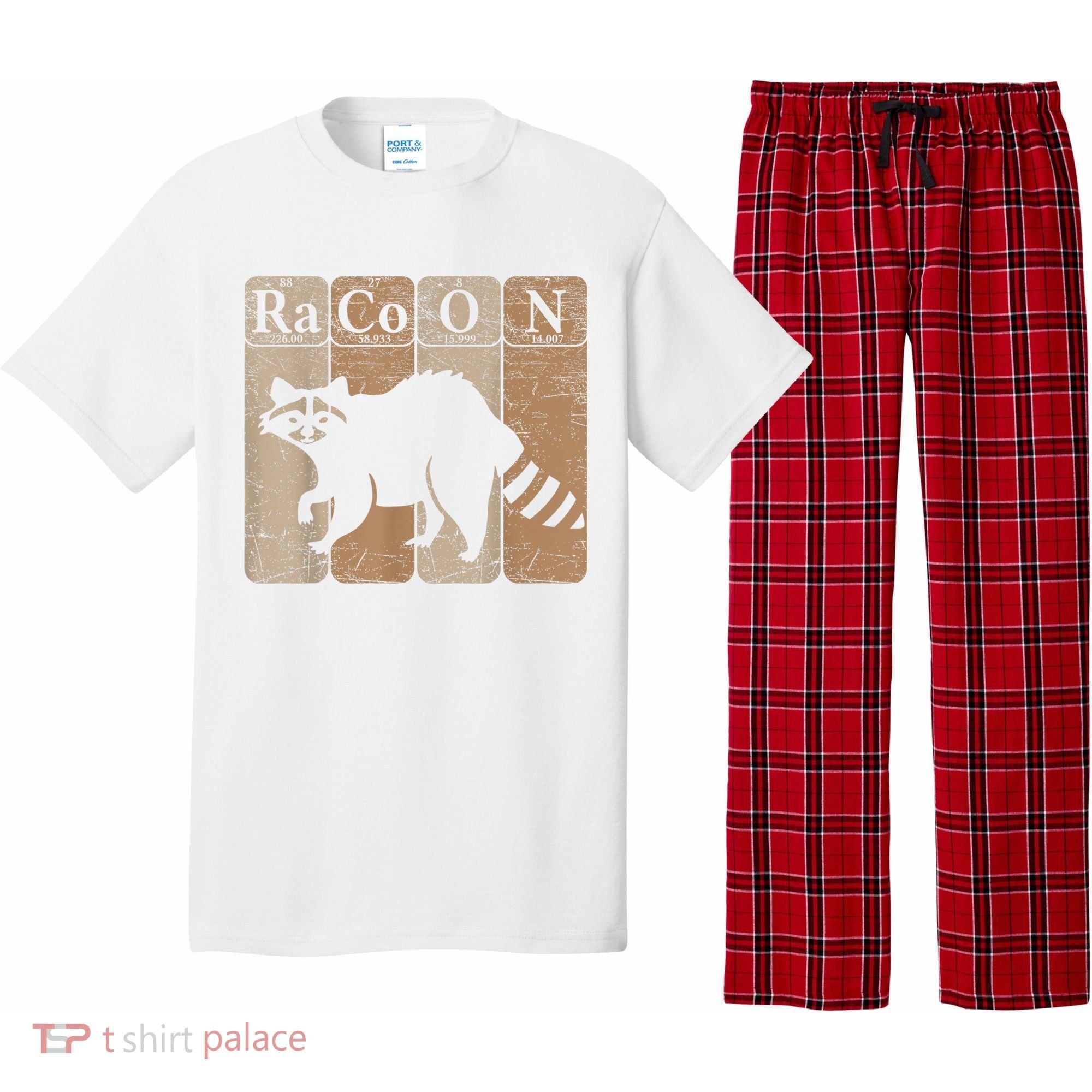 Racoon Periodic Table Chemistry Elements Funny Raccoon Lover Pajama Set
