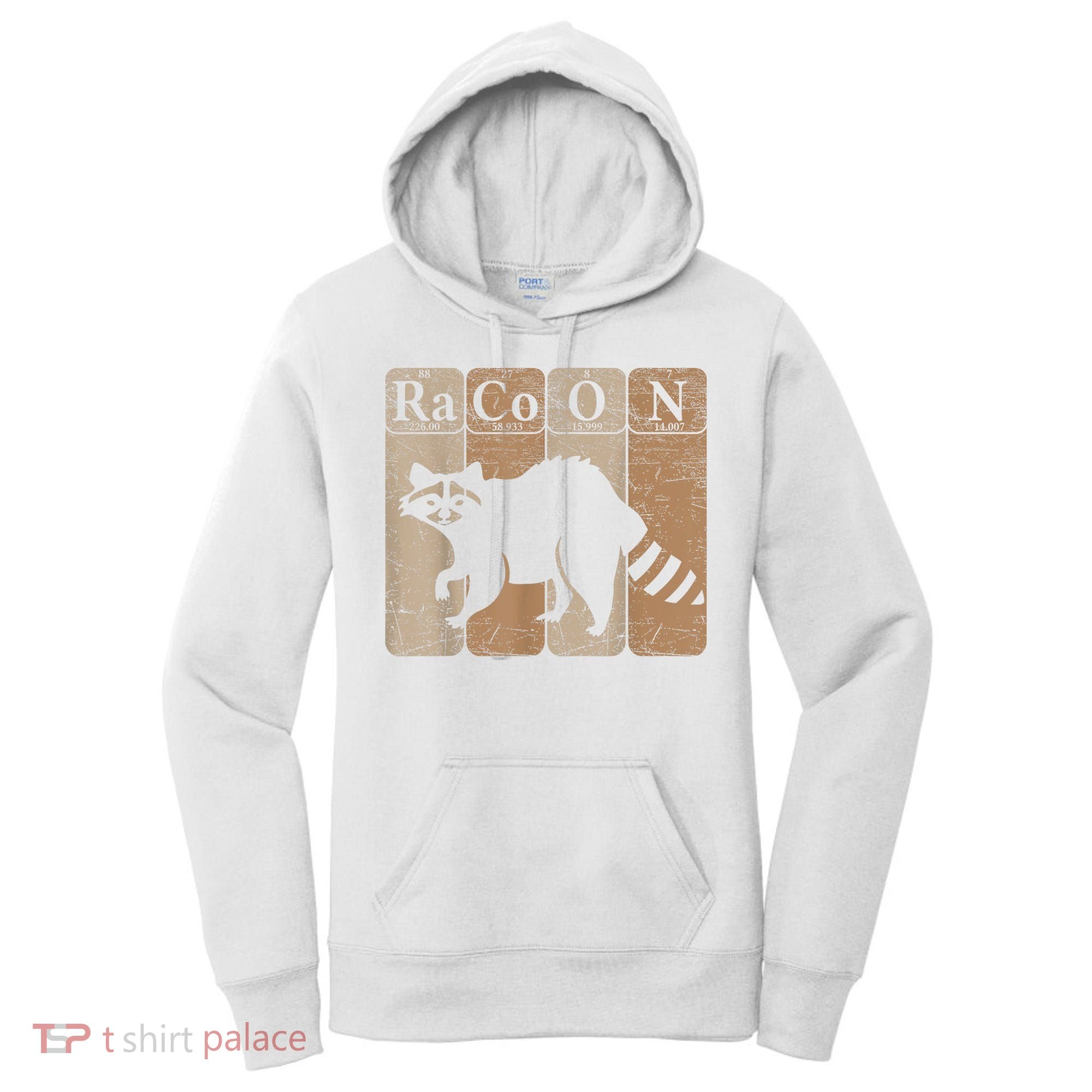 Racoon Periodic Table Chemistry Elements Funny Raccoon Lover Women's Hoodie