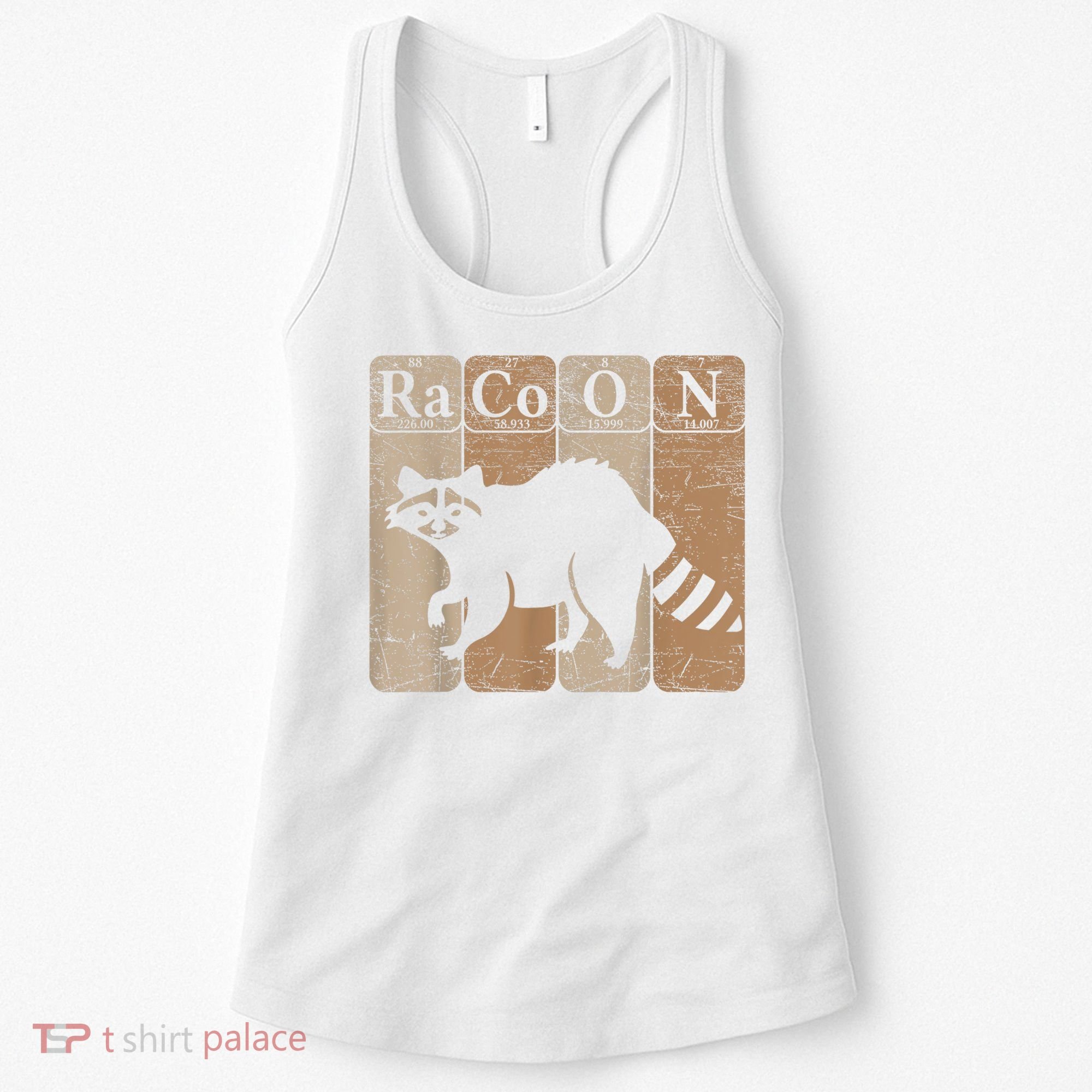 Racoon Periodic Table Chemistry Elements Funny Raccoon Lover Women's Tank Top