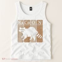 Racoon Periodic Table Chemistry Elements Funny Raccoon Lover Tank Top thumb 2