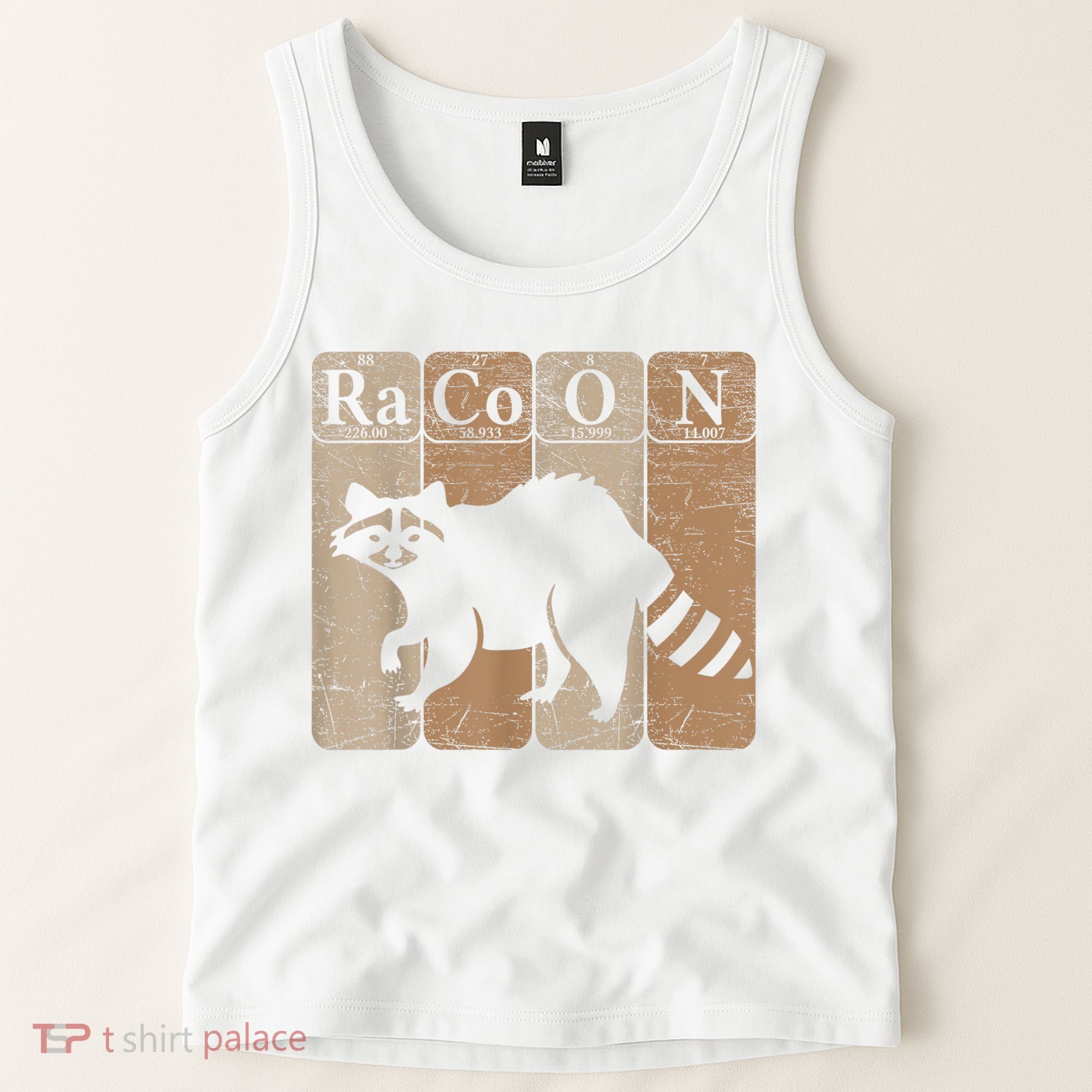 Racoon Periodic Table Chemistry Elements Funny Raccoon Lover Tank Top
