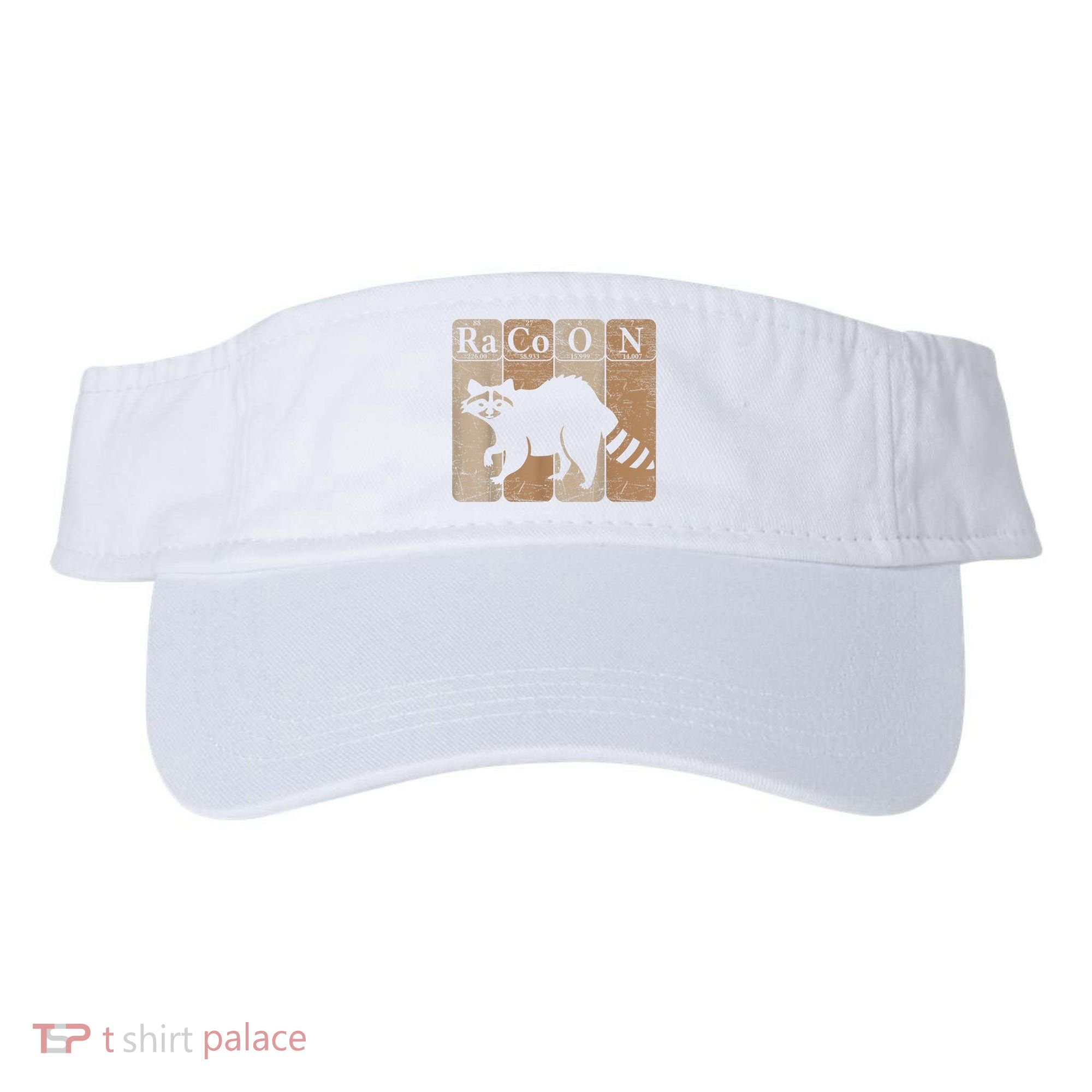 Racoon Periodic Table Chemistry Elements Funny Raccoon Lover Visor
