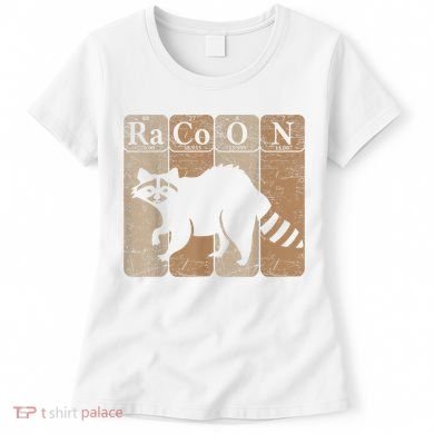 Racoon Periodic Table Chemistry Elements Funny Raccoon Lover Women's T-Shirt