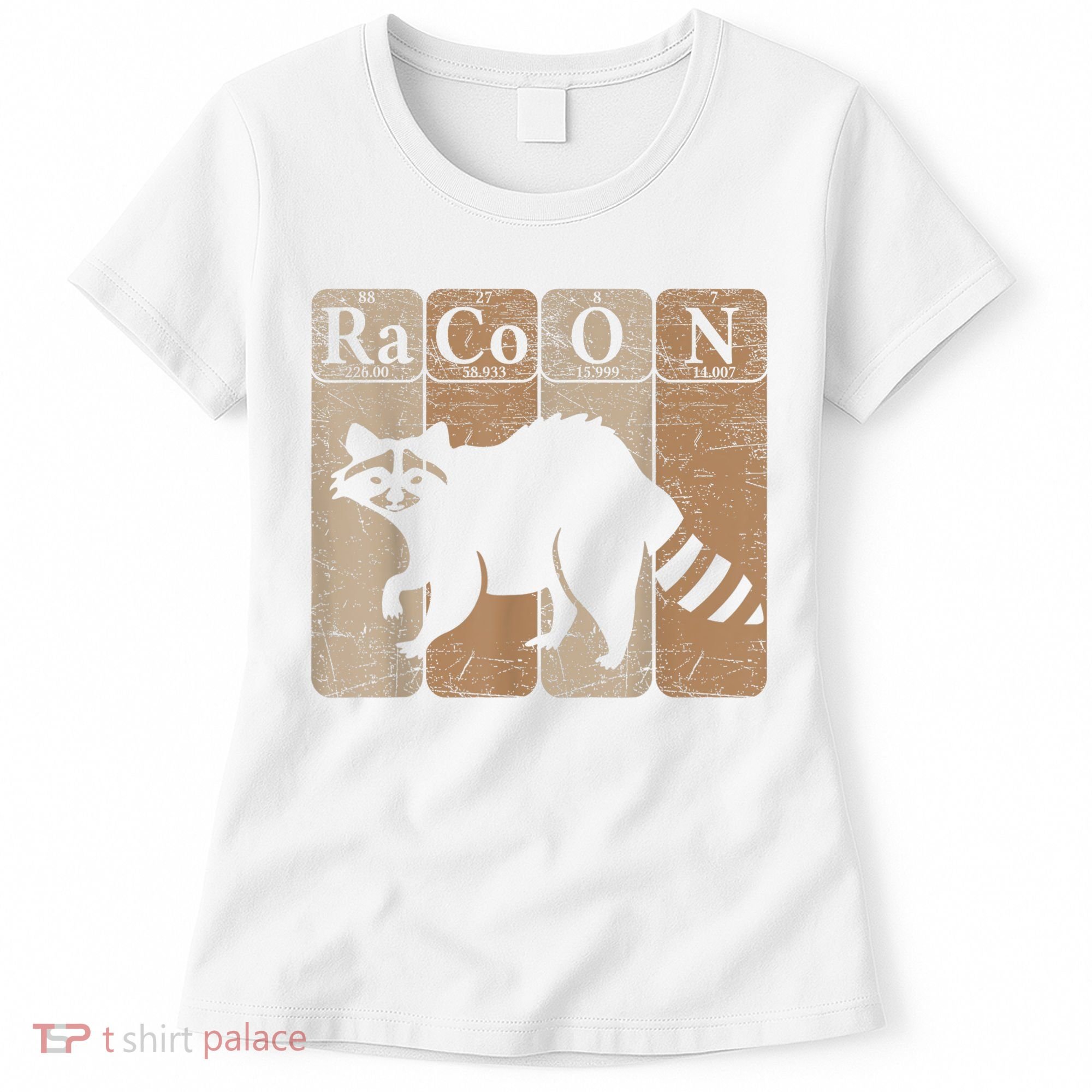 Racoon Periodic Table Chemistry Elements Funny Raccoon Lover Women's T-Shirt