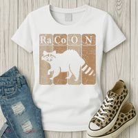 Racoon Periodic Table Chemistry Elements Funny Raccoon Lover Women's T-Shirt thumb 3