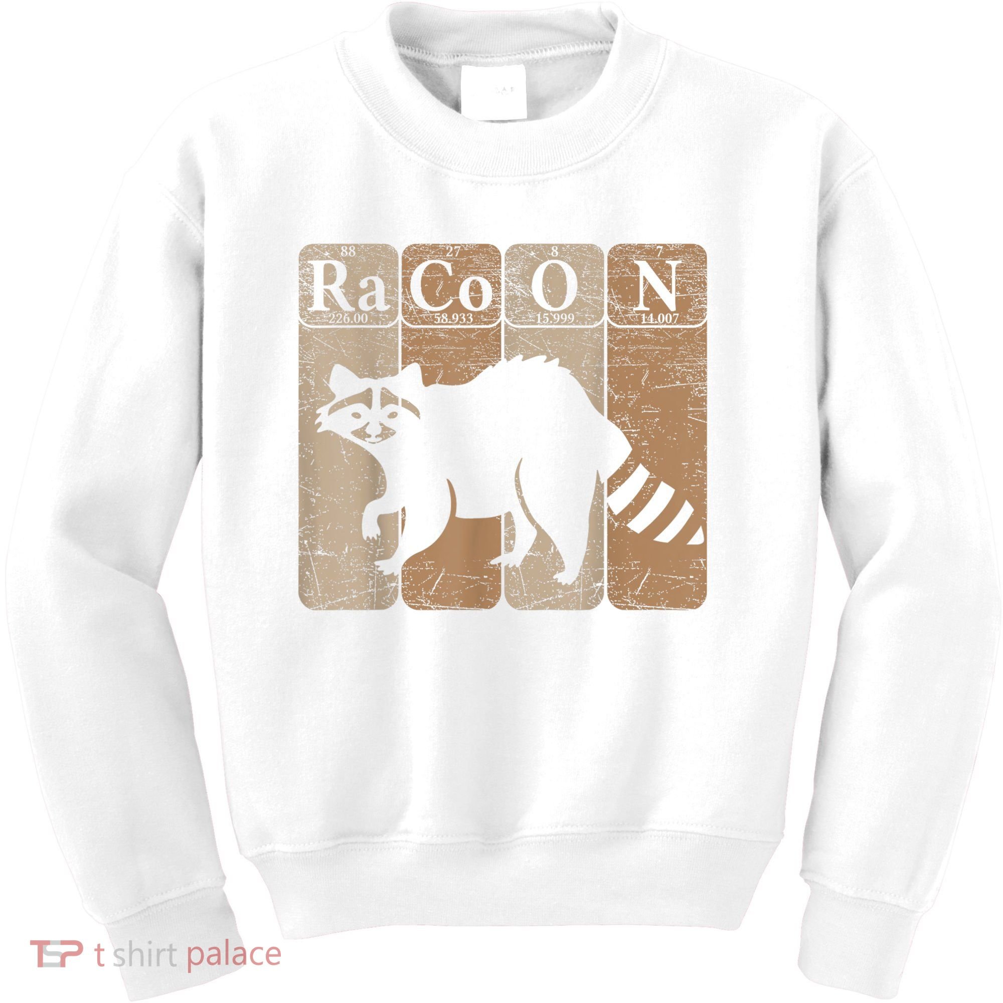 Racoon Periodic Table Chemistry Elements Funny Raccoon Lover Kids Sweatshirt