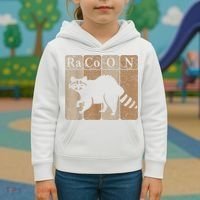 Racoon Periodic Table Chemistry Elements Funny Raccoon Lover Kids Hoodie thumb 3