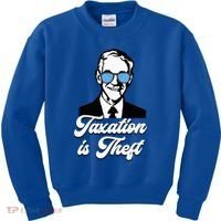 Ron Paul Taxation Is Theft Libertarian Ancap Freedom Liberty Kids Sweatshirt thumb 0