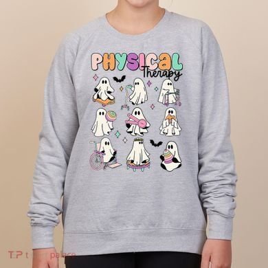Retro Physical Therapy Halloween Ghosts Spooky PT Women's Sweatshirt