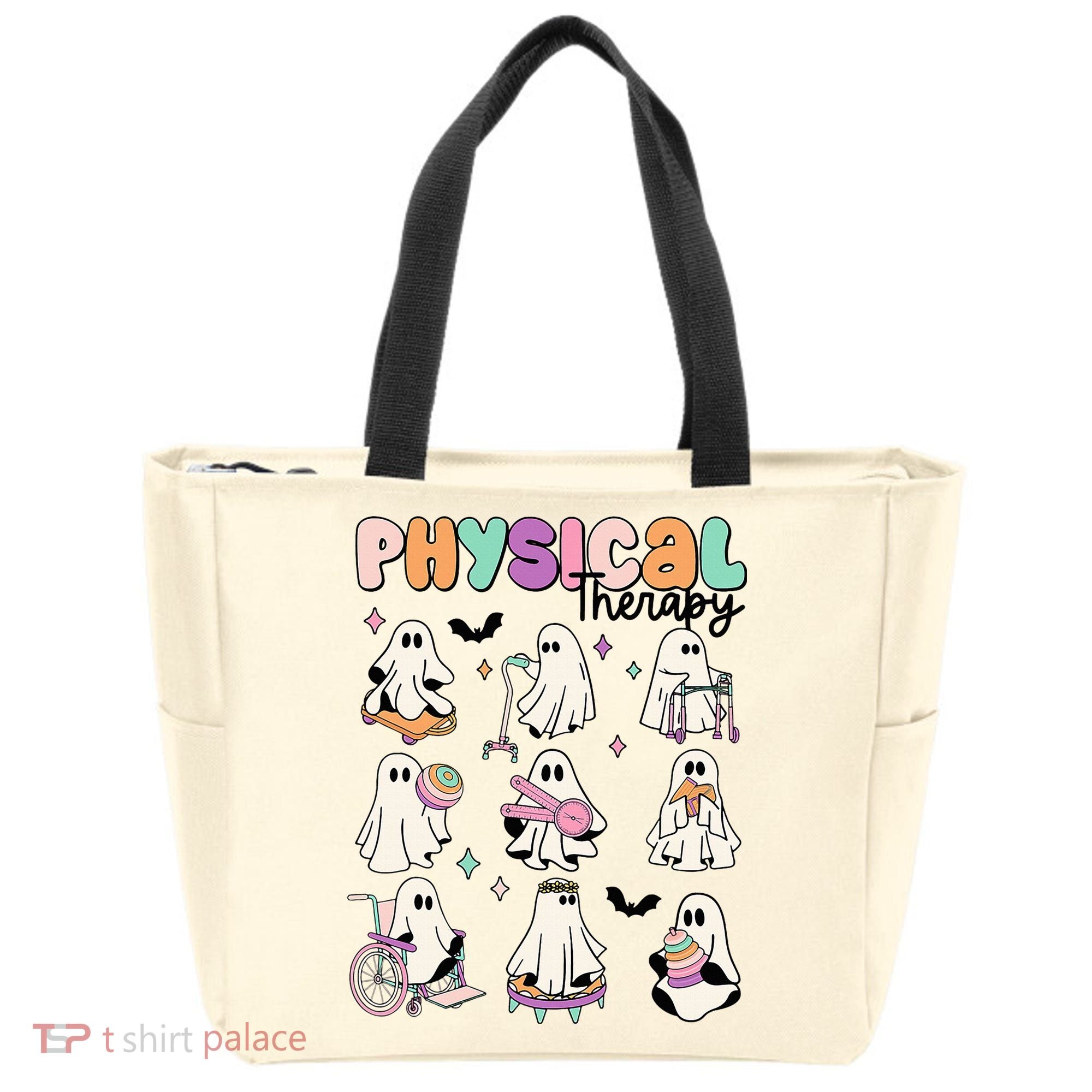 Retro Physical Therapy Halloween Ghosts Spooky PT Tote Bag