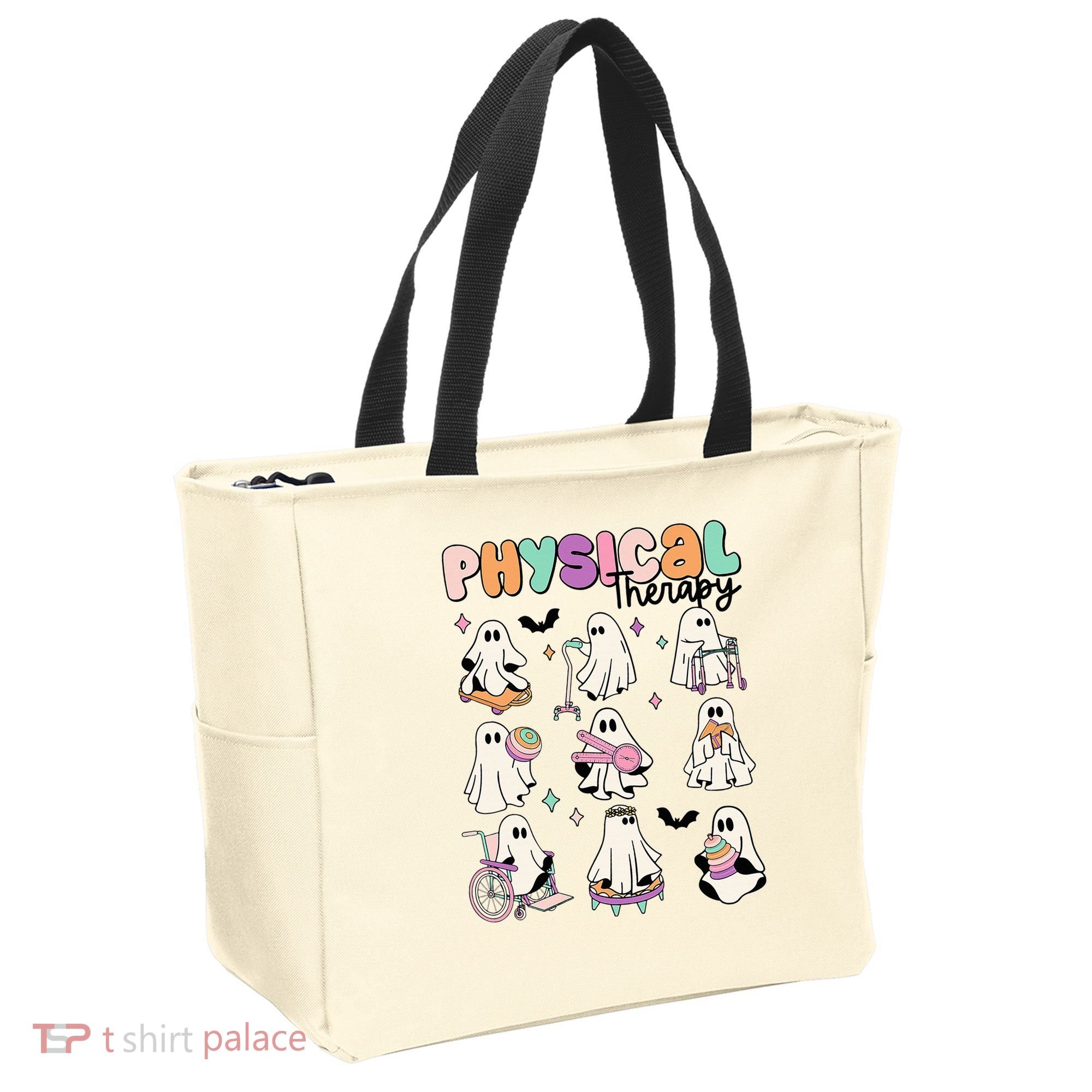 Retro Physical Therapy Halloween Ghosts Spooky PT Tote Bag