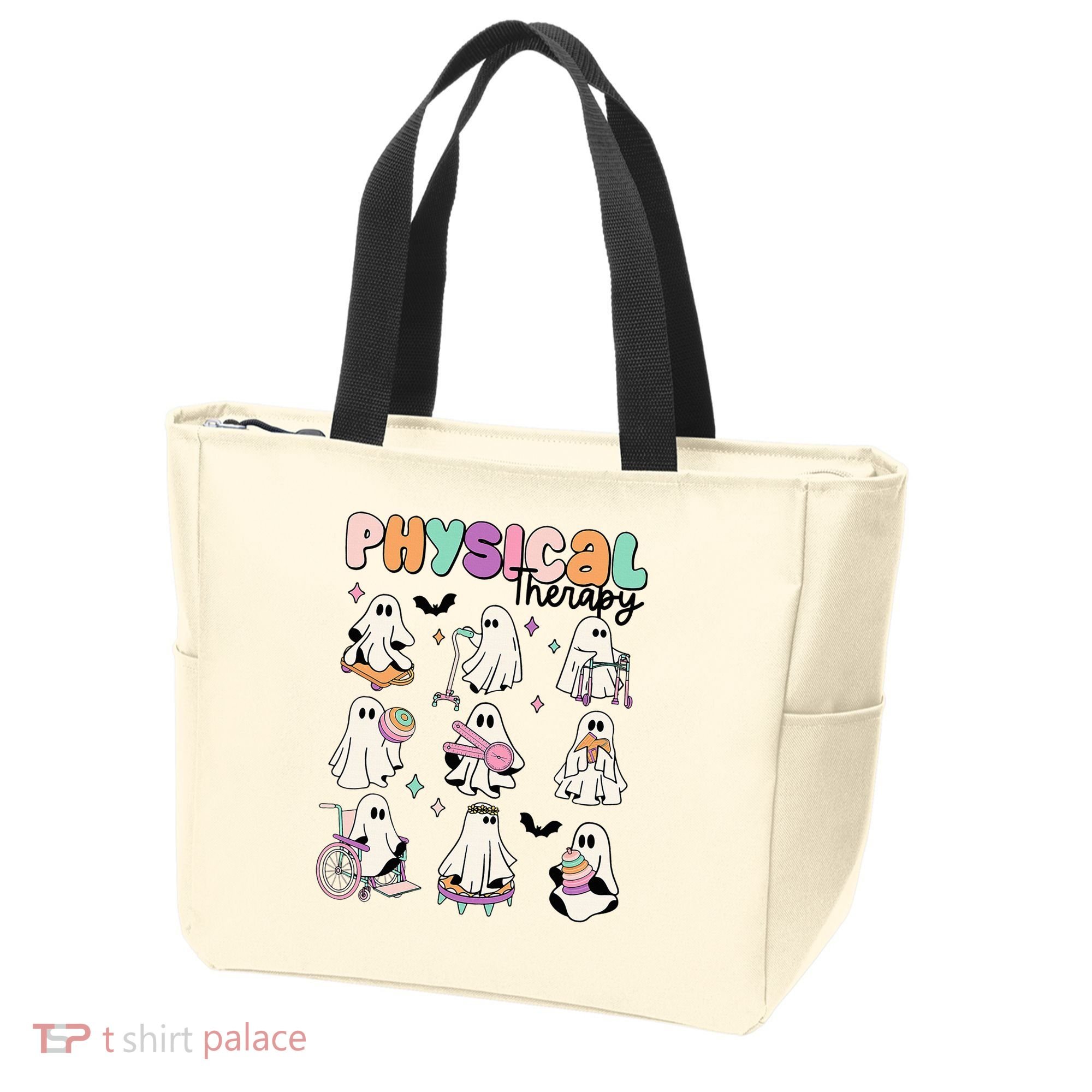 Retro Physical Therapy Halloween Ghosts Spooky PT Tote Bag