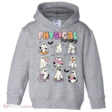 Retro Physical Therapy Halloween Ghosts Spooky PT Toddler Hoodie