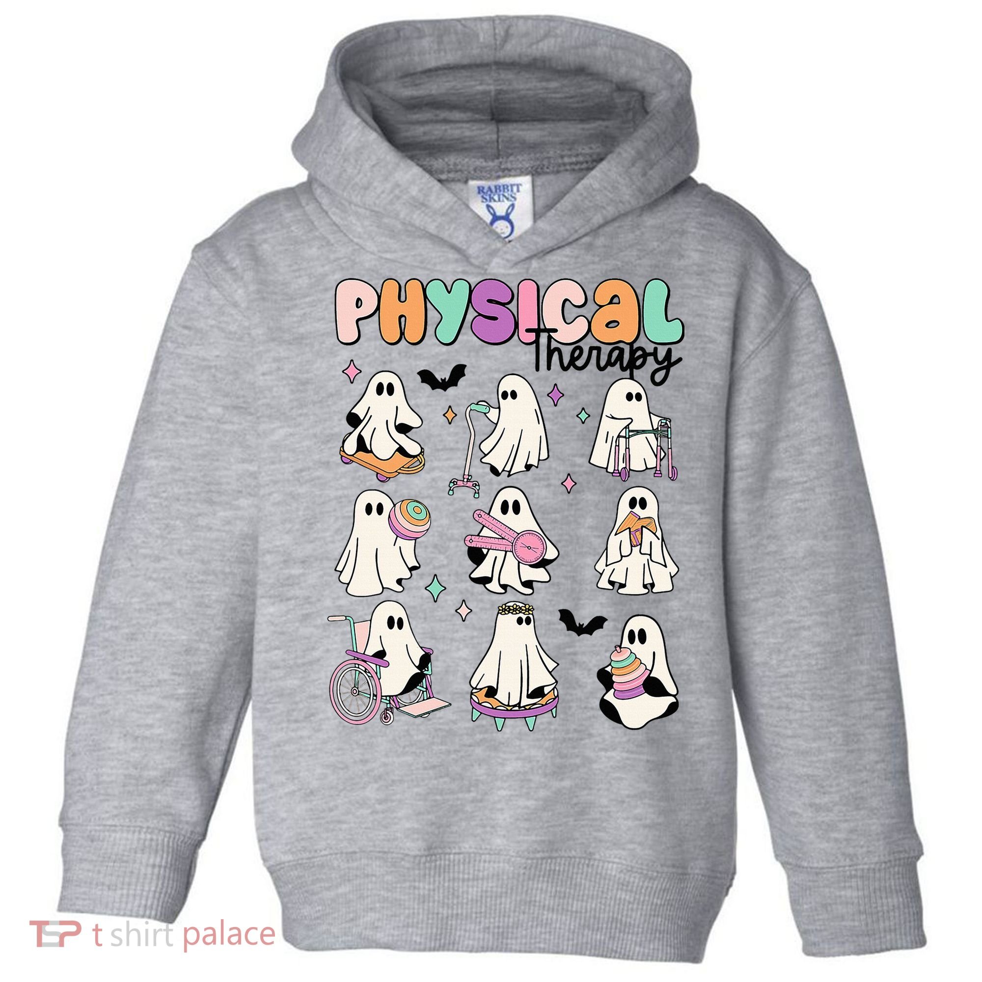 Retro Physical Therapy Halloween Ghosts Spooky PT Toddler Hoodie