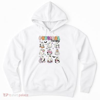 Retro Physical Therapy Halloween Ghosts Spooky PT Hoodie