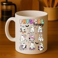 Retro Physical Therapy Halloween Ghosts Spooky PT Coffee Mug thumb 4