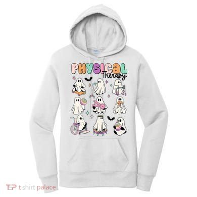Retro Physical Therapy Halloween Ghosts Spooky PT Women's Hoodie