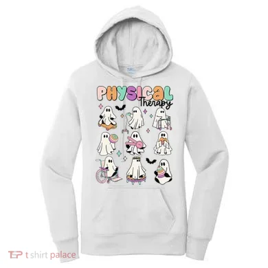 Retro Physical Therapy Halloween Ghosts Spooky PT Women's Hoodie