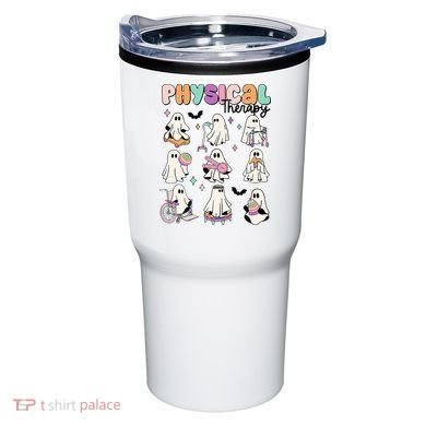 Retro Physical Therapy Halloween Ghosts Spooky PT Tumbler