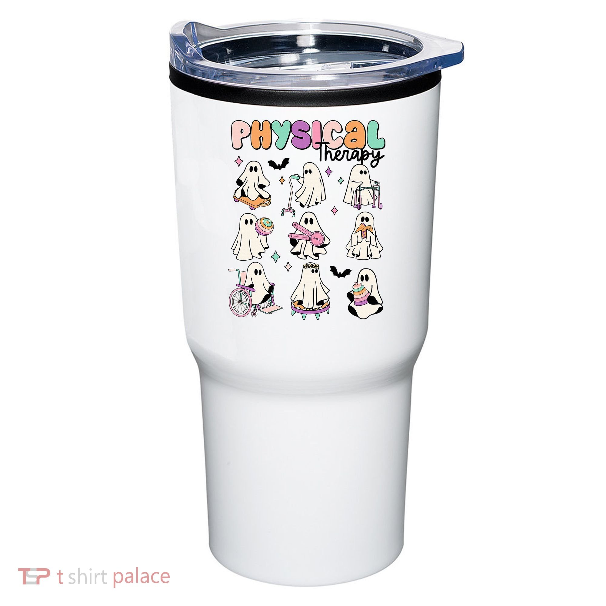 Retro Physical Therapy Halloween Ghosts Spooky PT Tumbler