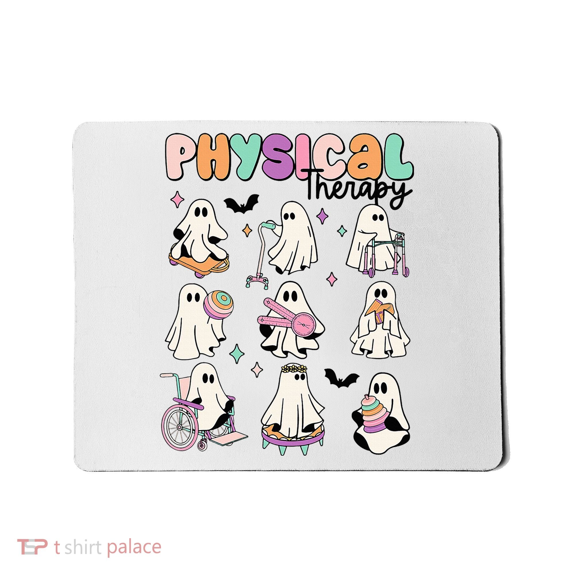 Retro Physical Therapy Halloween Ghosts Spooky PT Mousepad
