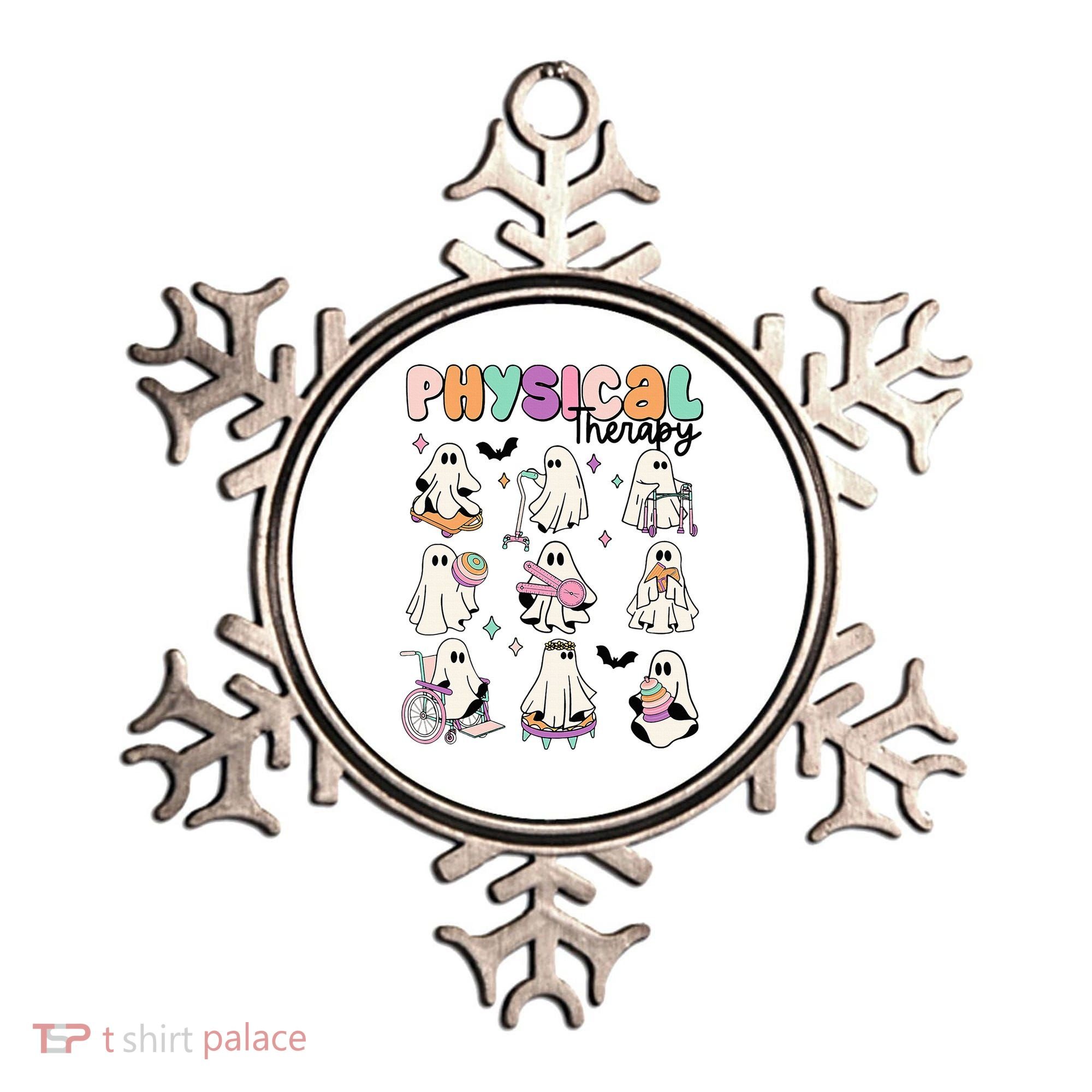 Retro Physical Therapy Halloween Ghosts Spooky PT Ornament