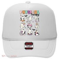 Retro Physical Therapy Halloween Ghosts Spooky PT Hat thumb 0