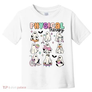 Retro Physical Therapy Halloween Ghosts Spooky PT Toddler T-Shirt
